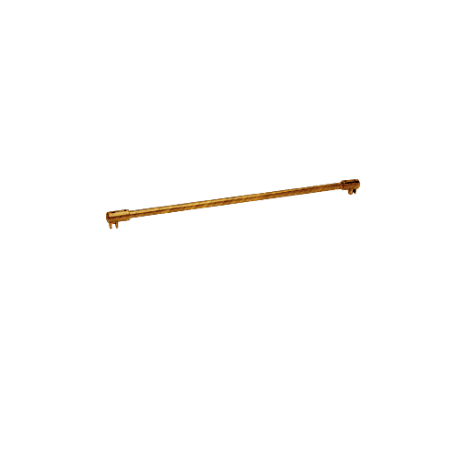 Antique Brass Frameless Shower Door Fixed Panel Glass-To-Glass Support Bar for 3/8" to 1/2" Thick Glass