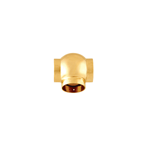 Polished Brass 2-5/8" Ball Type Tee for 1-1/2" Tubing