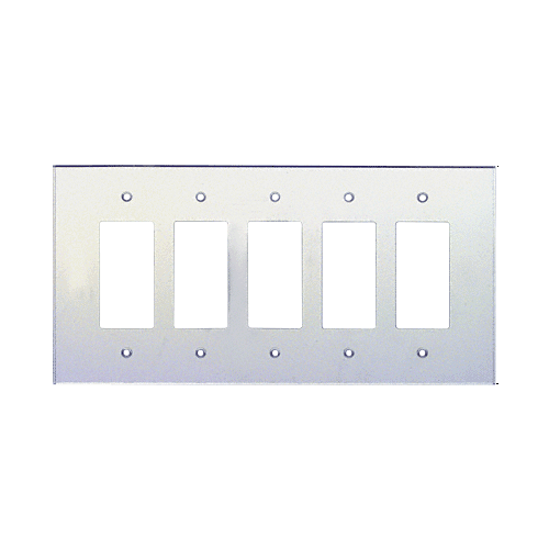 CRL PMP502 Clear Five Gang Designer Acrylic Mirror Plate
