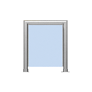 CRL SG5146BS Brushed Stainless Elegant 146 Series 1-1/2" Tubing Glass On Top, Front, and One End or Both Ends Sneeze Guard