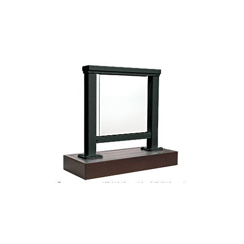 Matte Black 200 Series Aluminum Glass Railing System Large Showroom Display