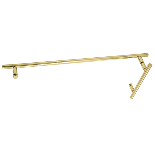 CRL LTB8X24BR Brass 8" x 24" LTB Combo Ladder Style Pull and Towel Bar