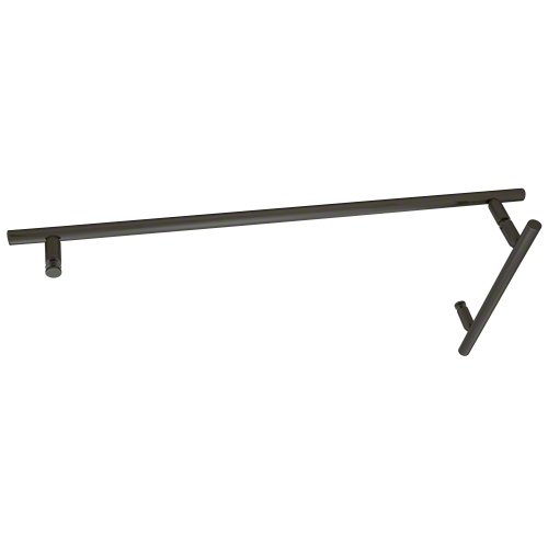 CRL LTB8X24MBL Matte Black 8" x 24" LTB Combo Ladder Style Pull and Towel Bar