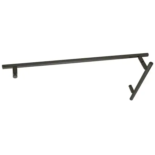CRL LTB8X24MBL Matte Black 8" x 24" LTB Combo Ladder Style Pull and Towel Bar