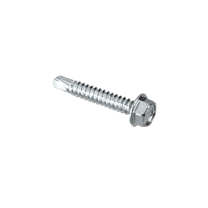 Tek AV11916 Zinc Plated 3/8"-14 x 1-1/2" Self-Drilling Screws with Hex Washer Head - pack of 25