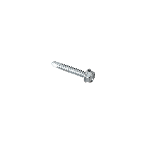 Tek AV11916 Zinc Plated 3/8"-14 x 1-1/2" Self-Drilling Screws with Hex Washer Head