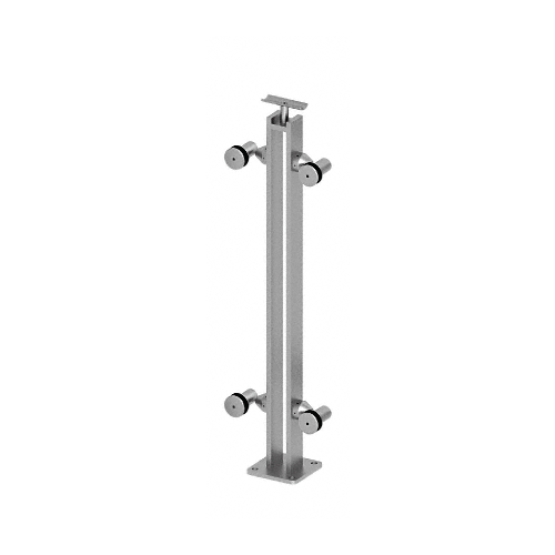 CRL P8F36CBS Brushed Stainless 36" P8 Series 180 Degree Center Post Fixed Fitting Railing Kit