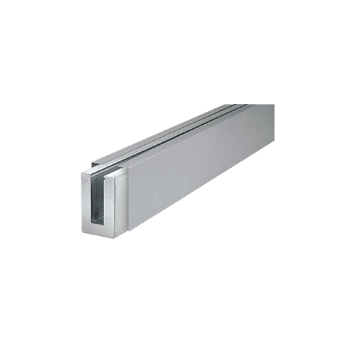 CRL B7SBSC B7S Series Brushed Stainless Custom Length Square Base Shoe for 3/4" Glass
