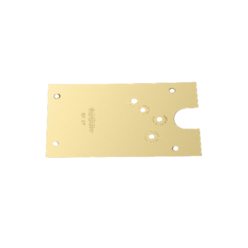 Polished Brass 27 Series Left Hand Offset-Hung Floor Mounted Door Closer Cover Plate