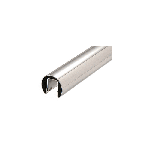 304 Grade Polished Stainless 1-1/2" Premium Cap Rail for 1/2" Glass - 168" 304 Grade Polished Stainless 1-1/2" Premium Cap Rail for 1/2" Glass - 168"