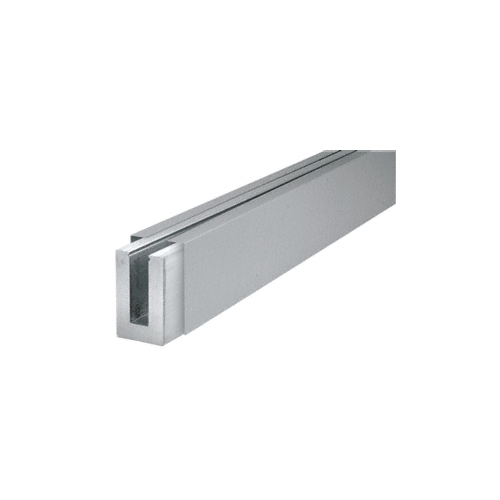 CRL B5LBSC Brushed Stainless Custom B5L Series Low Profile Square Base Shoe Undrilled for 1/2" to 5/8" Glass