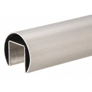 CRL GRRF20BS Brushed Stainless Steel 1-7/8" Roll Form Cap Rail - 19'-8"