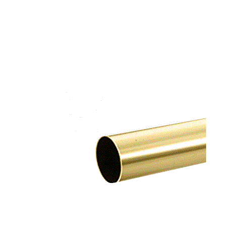 CRL HR15PB98 Polished Brass 1-1/2" Diameter Round .050" Tubing - 98" Stock Length
