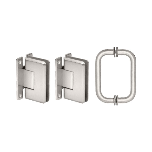 CRL C0LS3CH Polished Chrome Cologne 037 Hinge and Shower Pull Handle Set