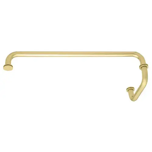 Satin Brass 18" Towel Bar with 6" Pull Handle Combination Set
