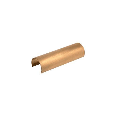 Satin Brass 2-1/2" Connector Sleeve for Cap Railing, Cap Rail Corner, and Hand Railing
