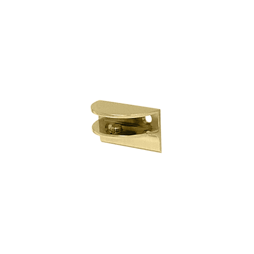Brass Rounded Interior Shower Shelf Clamp with Support Leg