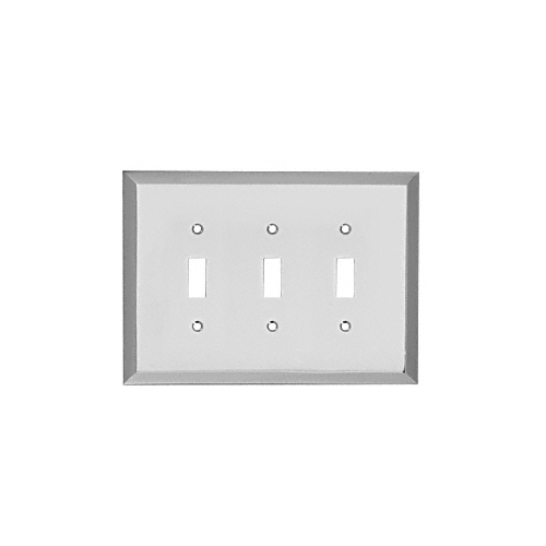 Chrome Triple Toggle Metal Mirror Plate