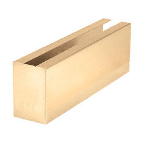 Satin Brass 12" Welded End Cladding for B7S Series Heavy-Duty Square Base Shoe