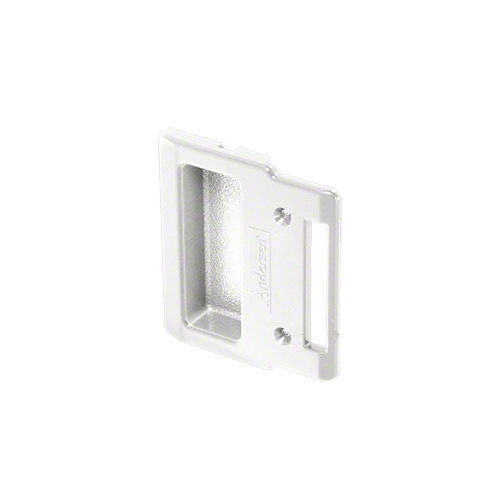 White Plastic Sliding Screen Door Inside Pull with 2-1/8" Screw Holes for Andersen Doors