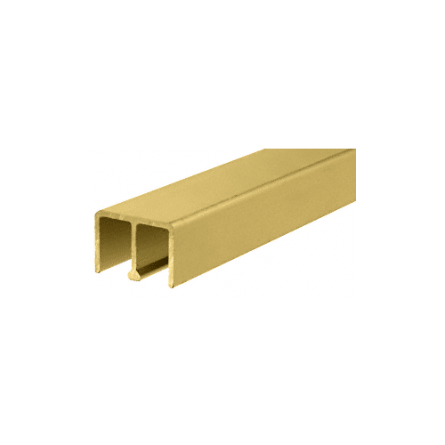 Gold Anodized Aluminum Upper Track for 1/4" Sliding Panels - 144" Stock Length