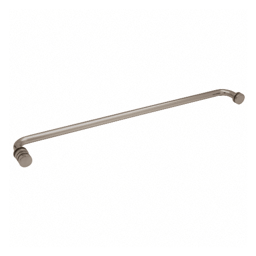 CRL TBCC24BN Brushed Nickel 24" Towel Bar with Contemporary Knob