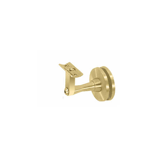 Polished Brass Manhattan Series Glass Mounted Hand Rail Bracket