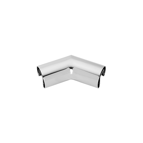 CRL L20H3PS Polished Stainless 50.8 mm Diameter 135 Degree Horizontal Corner for 21.52 mm or 25.52 mm Glass Cap Railing