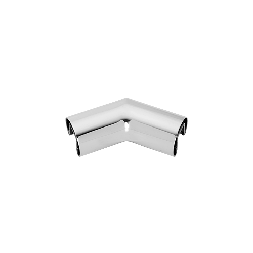 CRL L25H3PS Polished Stainless 63.5 mm Diameter 135 Degree Horizontal Corner for 21.52 or 25.52 mm Glass Cap Railing