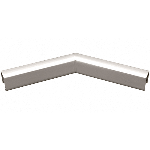 316 Polished Stainless L10 Series U-Channel 135 Degree Horizontal Corner for 21.52 mm Laminated Glass Cap Railing