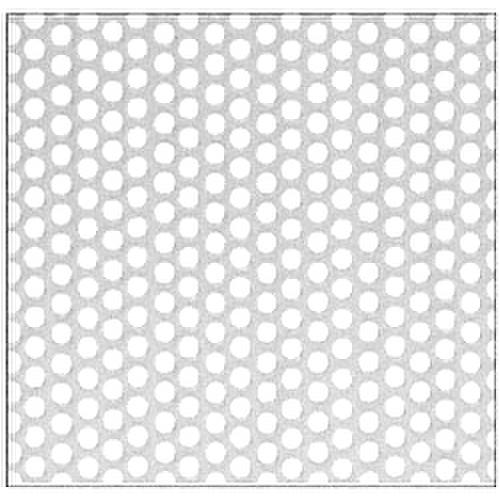 Aluminum Mill 5x10 Perforated Infill Panel - 1/4" Round Straight Holes