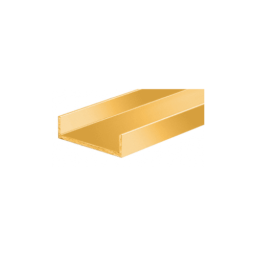 Brite Gold Anodized Aluminum Door Jamb Extrusion 144" Stock Length