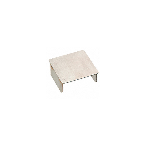 Brushed Stainless Square End Cap for 2" Square Cap Railing