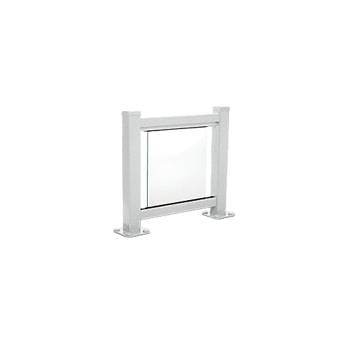 Metallic Silver 100 Series Aluminum Glass Railing System Large Showroom Display - No Base