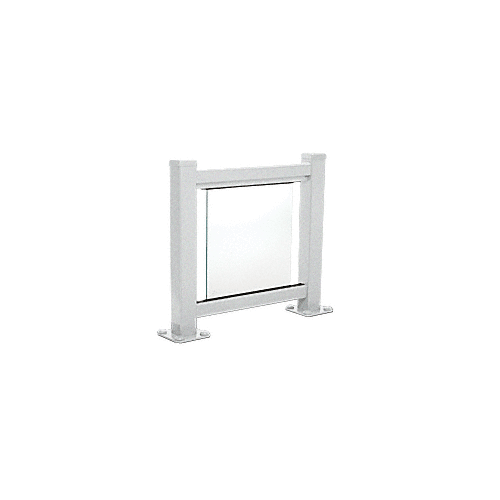 Metallic Silver 100 Series Aluminum Glass Railing System Small Showroom Display - No Base