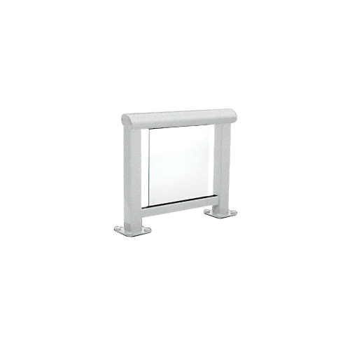 Metallic Silver 350 Series Aluminum Glass Railing System Large Showroom Display - No Base