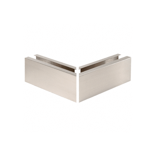 Brushed Stainless 12" Mitered 90 Corner Cladding for B5A Series Base Shoe