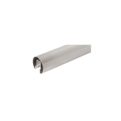 CRL GR16BS14 Brushed Stainless 1.66" Premium Cap Rail for 1/2" Glass - 168"