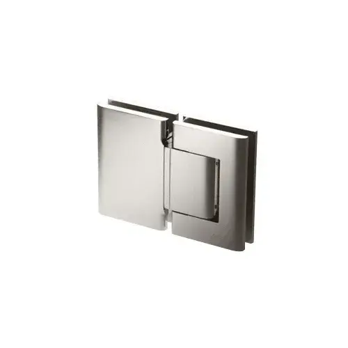 Brushed Satin Nickel Vernon 180 degree Glass-to-Glass Hinge