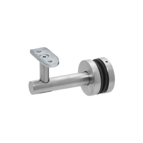 CRL HR3EGBS 316 Brushed Stainless Short Arm Malibu Series Glass Mounted Hand Rail Bracket