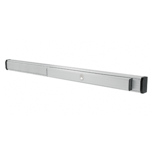 Satin Aluminum 48" 1285 Push Pad Concealed Vertical Rod Right Hand Reverse Bevel Panic Exit Device with Cylinder Dogging