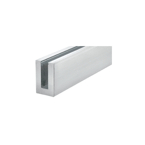 CRL B6N10 B6N Series Mill Aluminum 120" Standard Square Base Shoe Undrilled for 5/8" Glass