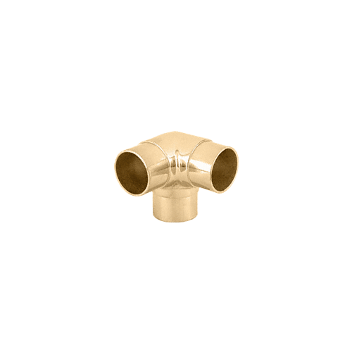 Polished Brass 90 Degree Side Outlet Elbow for 1-1/2" Tubing