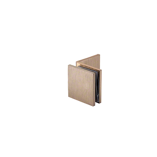 Brushed Bronze Fixed Panel Square Clamp With Large Leg