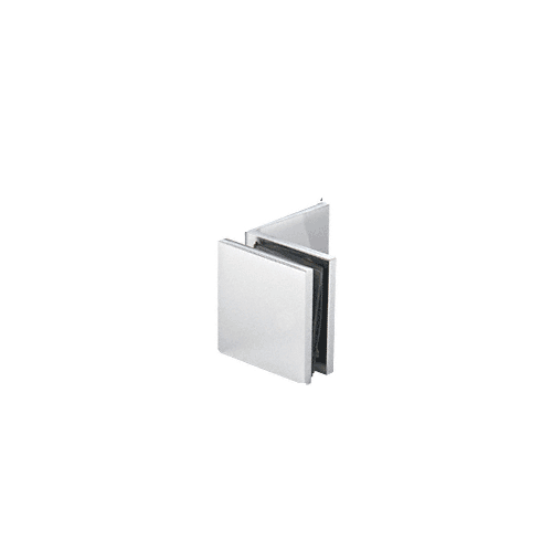 Polished Chrome Fixed Panel Square Clamp With Large Leg