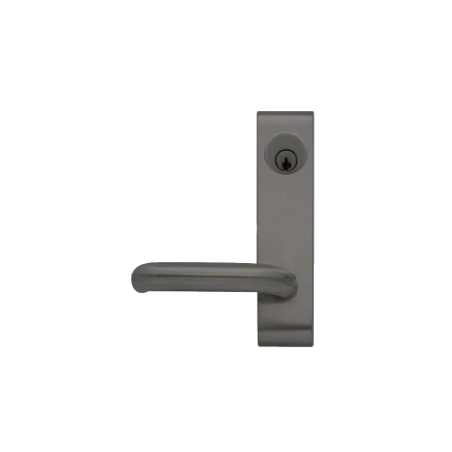 Dark Bronze Locking Round Style Lever Outside Trim for Use with Jackson Model 1275 Surface Vertical Rod Panic Exit Devices