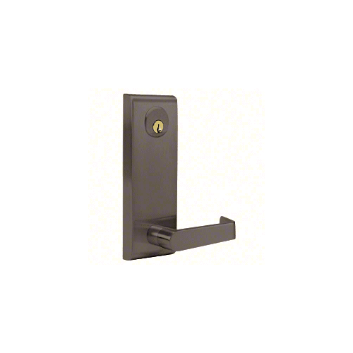 Dark Bronze Right Hand Panic Exit Device Trim Accessory - with Keyed Lock