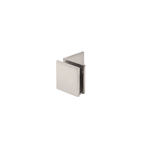 Satin Nickel Fixed Panel Square Clamp With Large Leg