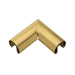 Polished Brass 2-1/2" Diameter 90 Degree Horizontal Corner for 3/4" Glass Cap Railing