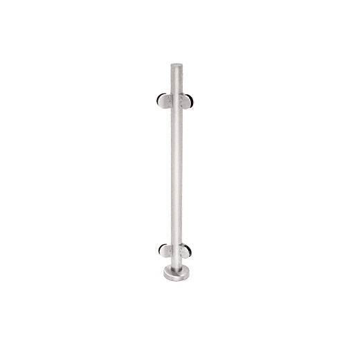 Polished Stainless 36" Steel Round Glass Clamp 135 Degree Center Post Railing Kit